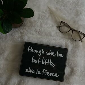 Inspirational Black and White Quote Plaque